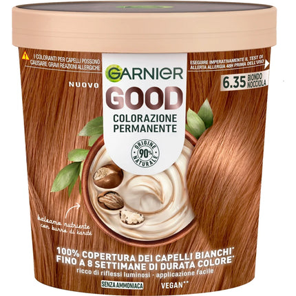 GARNIER GOOD COLORAZIONE PERMANENTE SENZA AMMONIACA 6.35 BIONDO NOCCIOLA 160 GR