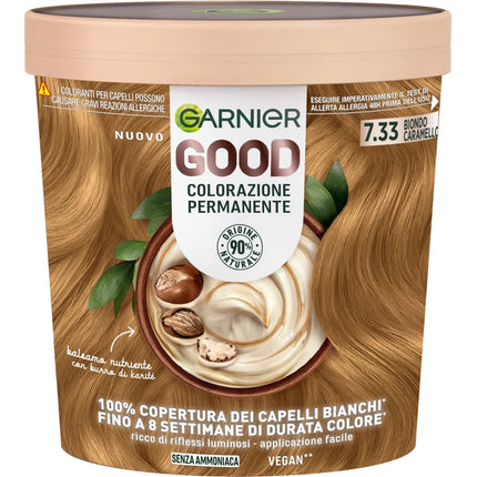 GARNIER GOOD COLORAZIONE PERMANENTE SENZA AMMONIACA 7.33 BIONDO CARAMELLO DORATO 160 GR