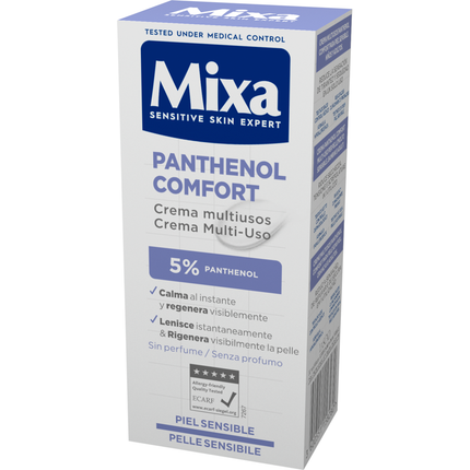 MIXA PANTHENOL COMFORT CREMA MULTIUSO CALMANTE, LENITIVA, RIGENERANTE PELLI SENSIBILI 50 ML