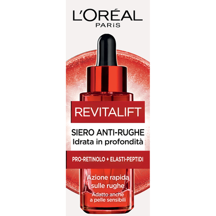 L'OREAL REVITALIFT SIERO ANTIRUGHE IDRATANTE E RIPARATORE CON PRO-RETINOLO+ELASTI-PEPTIDI 30 ML