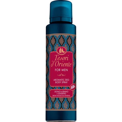 TESORI D'ORIENTE DEODORANTE SPRAY 48h PER UOMO LEGNO DI EBANO E GINSENG 150 ML
