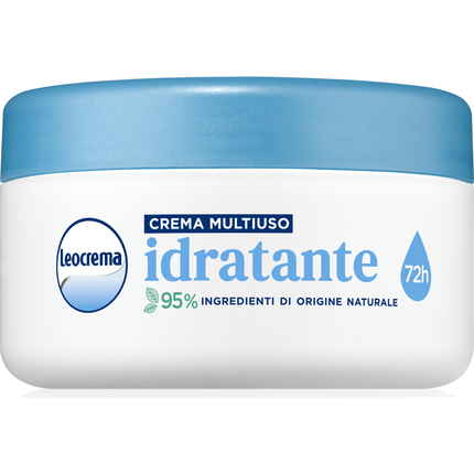 LEOCREMA CREMA MULTIUSO VISO CORPO MANI IDRATANTE 72h VASO 200 ML