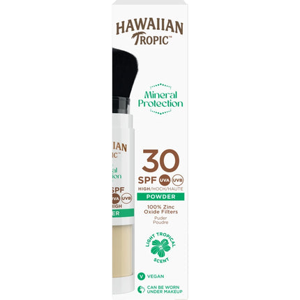 HAWAIIAN TROPIC MINERAL PROTECTION POWDER BRUSH SPF30