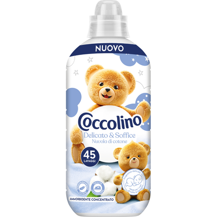 COCCOLINO AMMORBIDENTE CONCENTRATO DELICATO & SOFFICE NUVOLA DI COTONE 45 LAVAGGI 952 ML