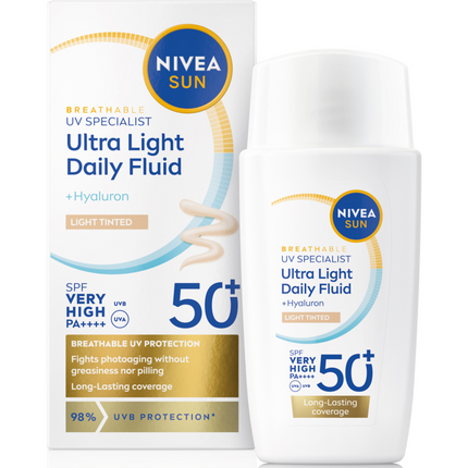 NIVEA SOLARE ULTRA LIGHT TINTED DAILY FLUID FP50+ 40 ML