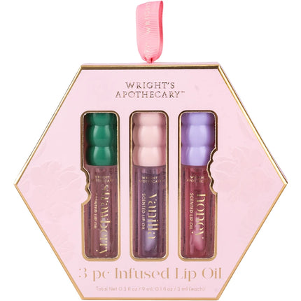 TRI COASTAL INFUSED LIP OIL HONEY - VANILLA - STRAWBERRY SET 3 PEZZI da 3 ML
