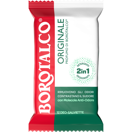 BOROTALCO DEO SALVIETTE ORIGINALE PROFUMO DI BOROTALCO 12 PEZZI