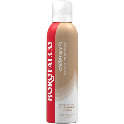 BOROTALCO ABBRACCIO BAGNODOCCIA GEL IN MOUSSE PROFUMO DI VANIGLIA MORBIDA 200 ML