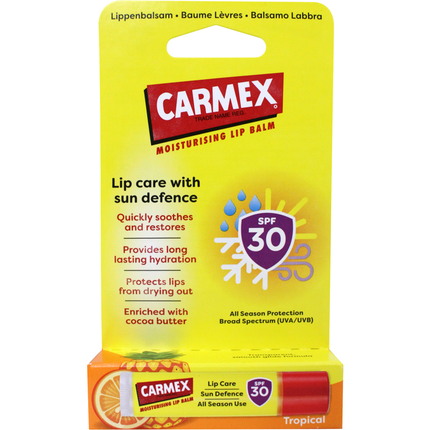 CARMEX LIP BALM SUN DEFENCE SPF30 TROPICAL IN STICK