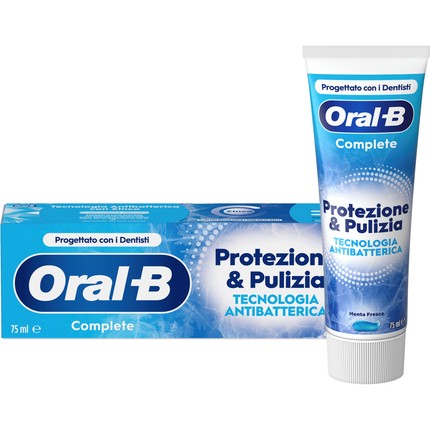 ORAL B DENTIFRICIO COMPLETE PROTEZIONE E PULIZIA TECNOLOGIA ANTIBATTERICA 75 ML
