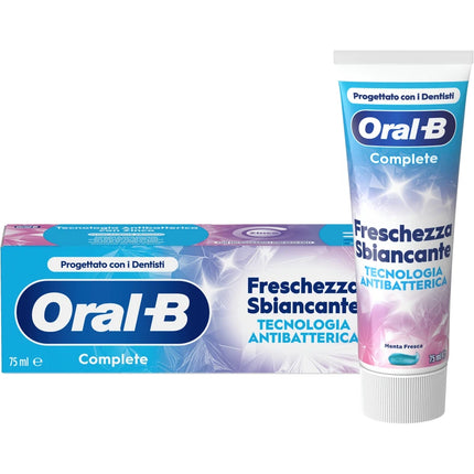 ORAL B DENTIFRICIO COMPLETE FRESCHEZZA SBIANCANTE TECNOLOGIA ANTIBATTERICA 75 ML