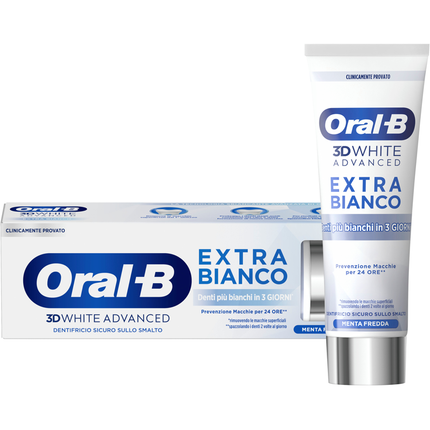 ORAL B DENTIFRICIO 3D WHITE ADVANCED EXTRA BIANCO MENTA FREDDA 75 ML