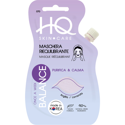 HQ SKIN CARE BALANCE MASCHERA EQUILBRANTE PURIFICA e CALMA ARGILLA LAVANDA 15 ML