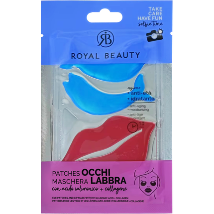 ROYAL BEAUTY PATCHES OCCHI E MASCHERA LABBRA AL COLLAGENE CON ACIDO IALURONICO