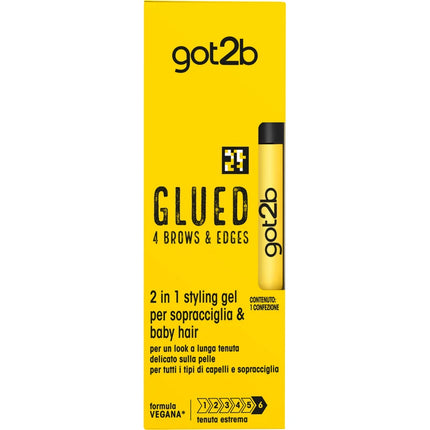 GOT2B GLUED 4 BROWS&EDGES STYLING GEL PER SOPRACCIGLIA E BABY HAIR 16ML
