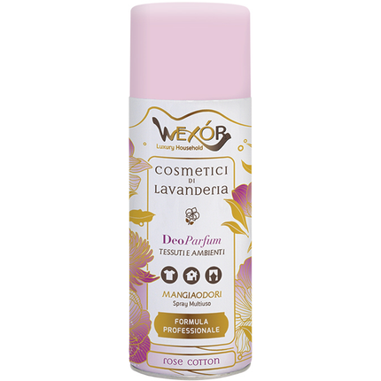 WEXOR COSMETICI di LAVANDERIA DEO PARFUM TESSUTI e AMBIENTI MANGIAODORI ROSE COTTON SPRAY 400 ML