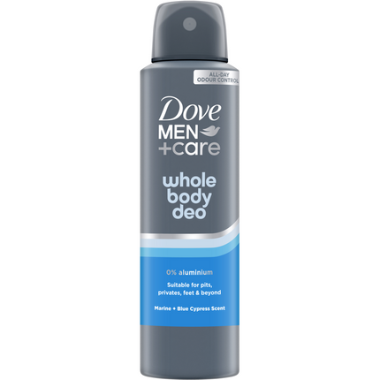 DOVE MEN DEODORANTE WHOLE BODY MARINE + BLUE CYPRESS SCENT SPRAY 150 ML
