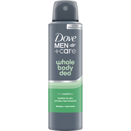 DOVE MEN DEODORANTE WHOLE BODY BAMBOO + ALOE SCENT SPRAY 150 ML