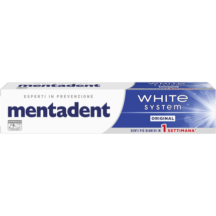 MENTADENT DENTIFRICIO WHITE SYSTEM ORIGINAL 75 ML
