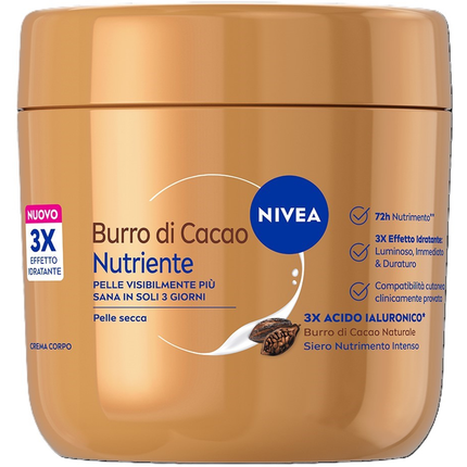 NIVEA CREMA CORPO BURRO DI CACAO NUTRIENTE PELLE SECCA VASO 400 ML