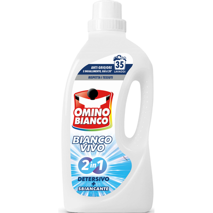 OMINO BIANCO DETERSIVO BUCATO LIQUIDO BIANCOVIVO 2in1 35 LAVAGGI 1400 ML