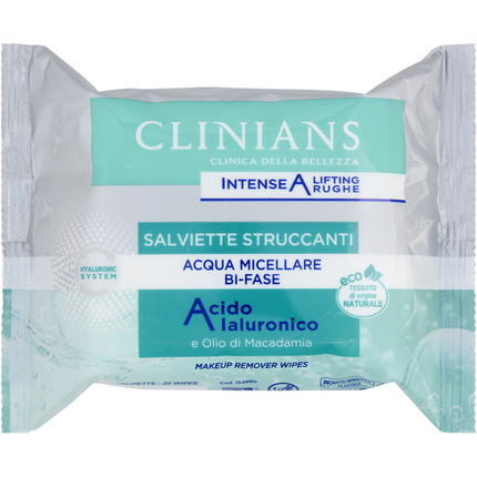 CLINIANS INTENSE-A 25 SALVIETTE STRUCCANTI ACQUA MICELLARE BI-FASE