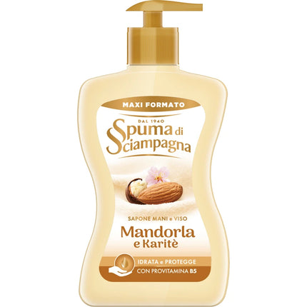 SPUMA DI SCIAMPAGNA SAPONE MANI e VISO MANDORLA e KARITE' 430 ML