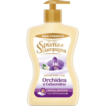 SPUMA DI SCIAMPAGNA SAPONE MANI e VISO ORCHIDEA e GELSOMINO 430 ML