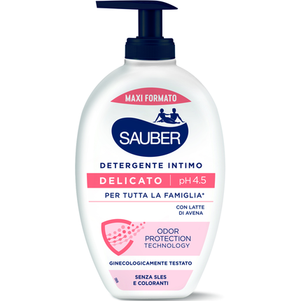 SAUBER DETERGENTE INTIMO DELICATO pH4.5 CON LATTE DI AVENA 350 ML