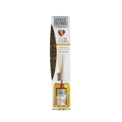 SWEET HOME PROFUMATORE AMBIENTE CON BASTONCINI CUORE D'AMBRA 100 ML