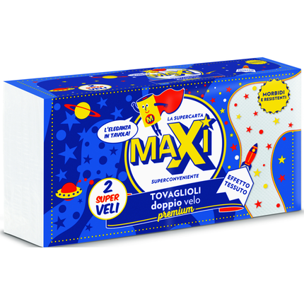 MAXI TOVAGLIOLI DOPPIO VELO PREMIUM 33x33 80 PEZZI