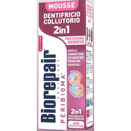 BIOREPAIR MOUSSE DENTIFRICIO COLLUTORIO 2in1 PROTEZIONE GENGIVE 75 ML