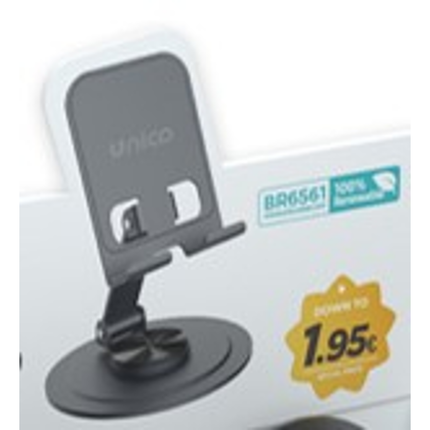 UNICO SUPPORTO DA SCRIVANIA ROTANTE 360° AGGIORNATO IN METALLO NERO CANNA DI FUCILE