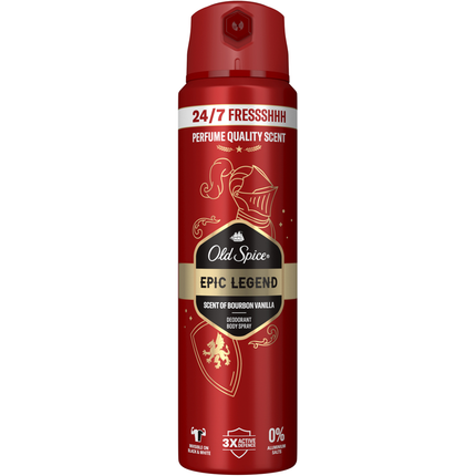OLD SPICE DEODORANTE SPRAY EPIC LEGEND BURBON VANILLA 150 ML