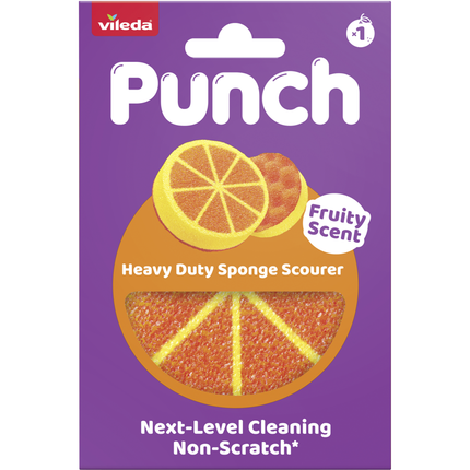 VILEDA SPUGNA ABRASIVA PUNCH ARANCIA