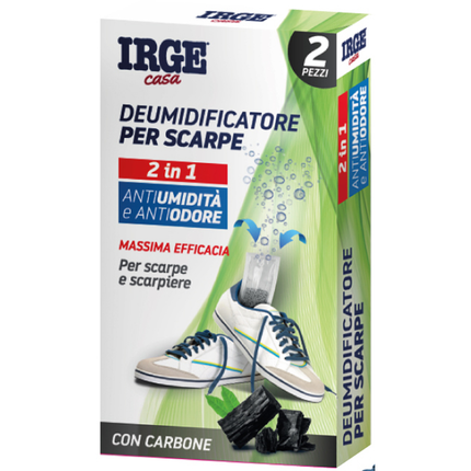 IRGE DEUMIDIFICATORE 2in1 ANTIUMIDITA' E ANTIODORE PER SCARPE 2 PEZZI