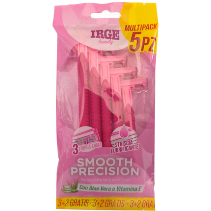 IRGE RASOIO DONNA SMOOTH PRECISION 3 LAME 5 PEZZI USA E GETTA