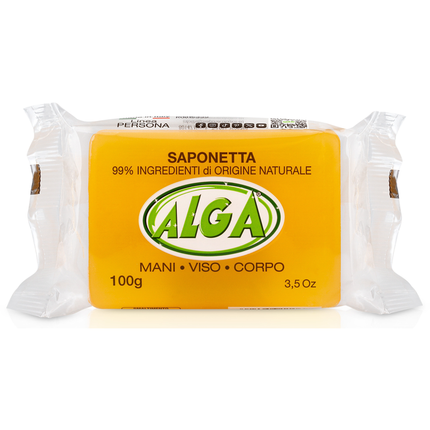 ALGA SAPONETTA MANI VISO CORPO 99% INGREDIENTI DI ORIGINE NATURALE 100 GRAMMI