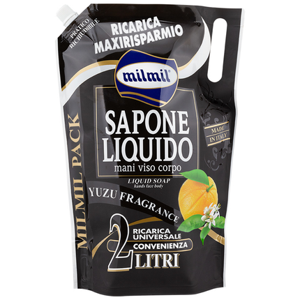 MIL MIL SAPONE LIQUIDO FRAGRANZA YUZU BUSTA RICARICA 2 LT