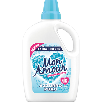 MON AMOUR AMMORBIDENTE CON EXTRA PROFUMO AZZURRO PURO 3 LITRI 60 LAVAGGI