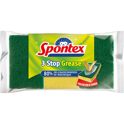 SPONTEX SPUGNA CUCINA STOP GREASE 3 PEZZI
