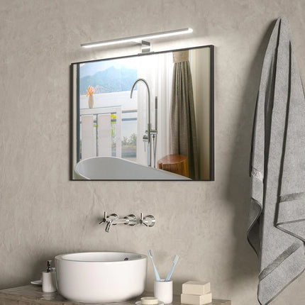 Lampada Specchio Bagno Applique Parete 30cm Luce LED 6W 6500K 480lm in Alluminio