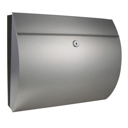 Cassetta Lettere con Portagiornali 38x13,3x30,4 cm Acciaio Inox