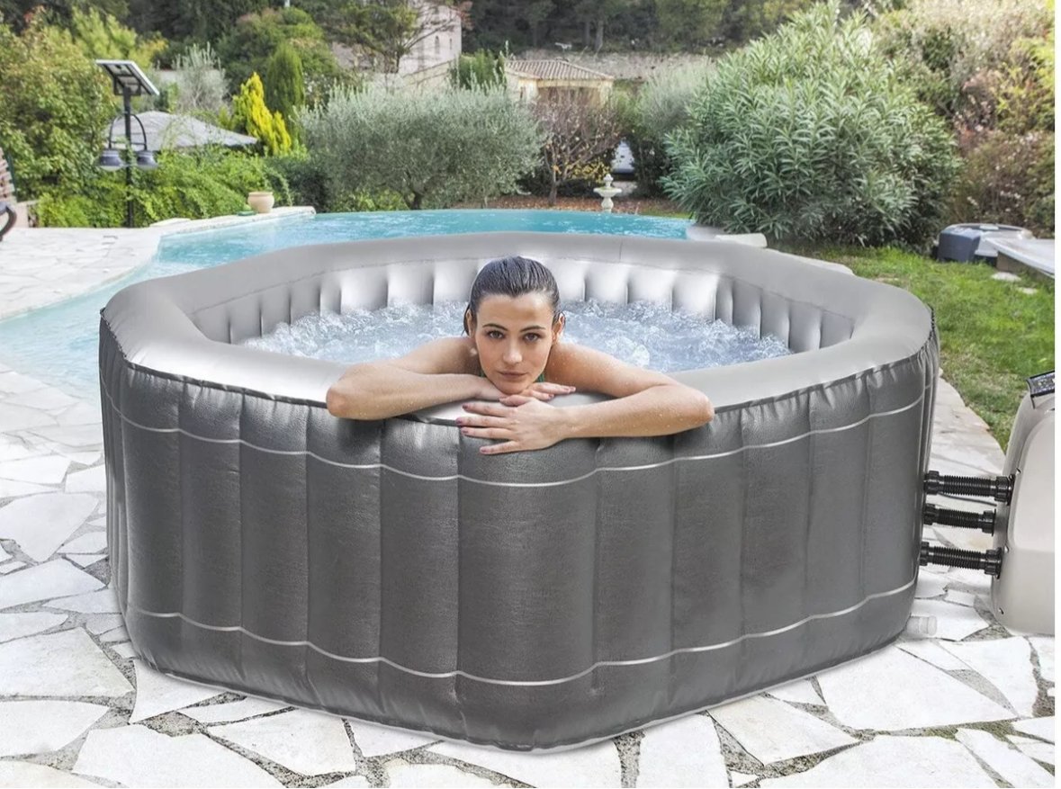 SPA Piscina idromassaggio Spa gonflabile in PVC - 6 posti - 195x195x70cm