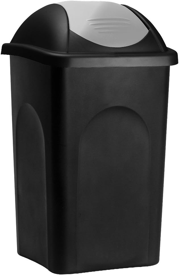 Pattumiera con coperchio plastica 60L NERO-GIALLO-ROSSO-GRIGIO-BLU-VERDE