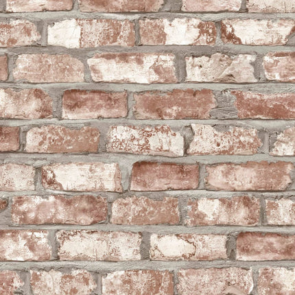 DUTCH WALLCOVERINGS Carta da Parati Motivo Mattoni Rosso EW3102