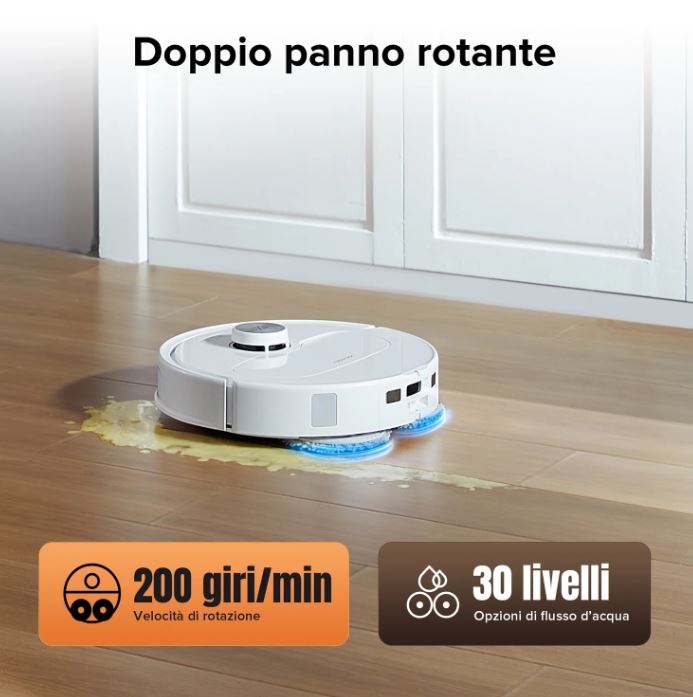 Roborock Qrevo Master, aspirapolvere robot 10000pa con spazzole laterali/doppio Rotary Mop, assistente vocale intelligente, stazione multifunzione 3.0, bianco