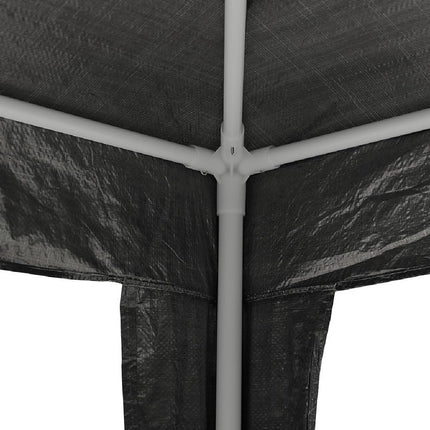 Gazebo Giardino 3x3 mt in Metallo Telo Impermeabile Grigio Terrazzo Stand Fiera