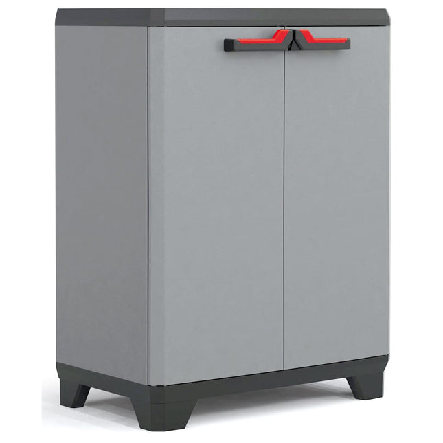 Keter Armadietto Basso Stilo Grigio e Nero 90 cm
