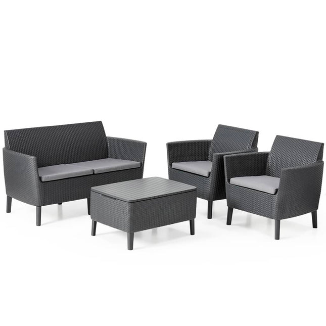 Keter Set Divani da Giardino 8 pz Salemo Grafite 236629